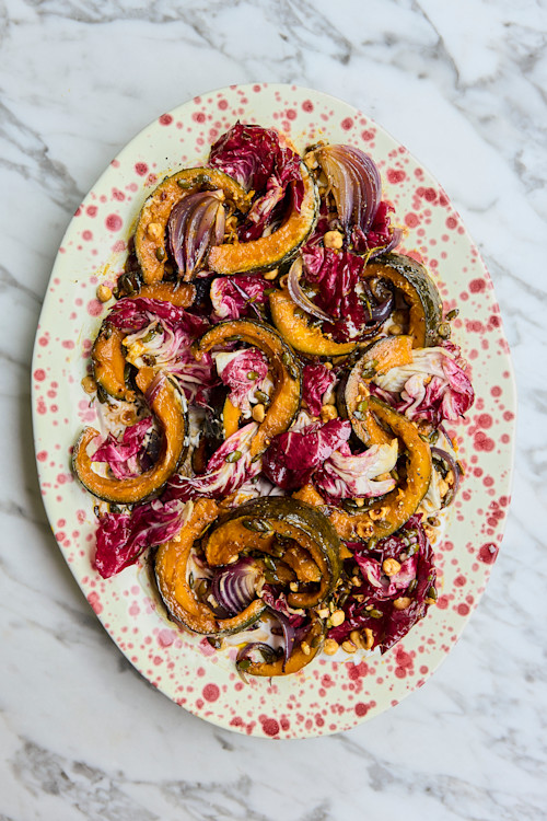 Delica Pumpkin & Radicchio Salad with Toasted Seeds
