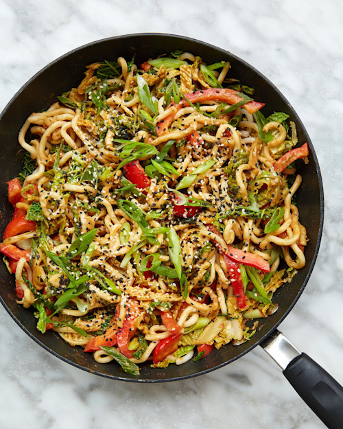 Peanutty Udon Noodles